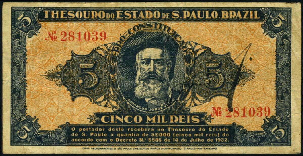 Billetes de reales brasileños para representar la economía