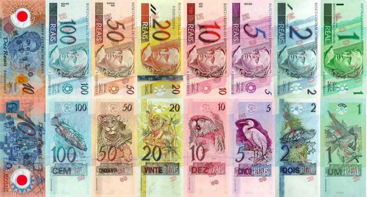 Notas de Real brasileiro para representar economia