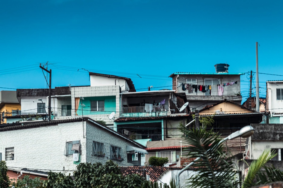 Urban poor living in favela neighborhood