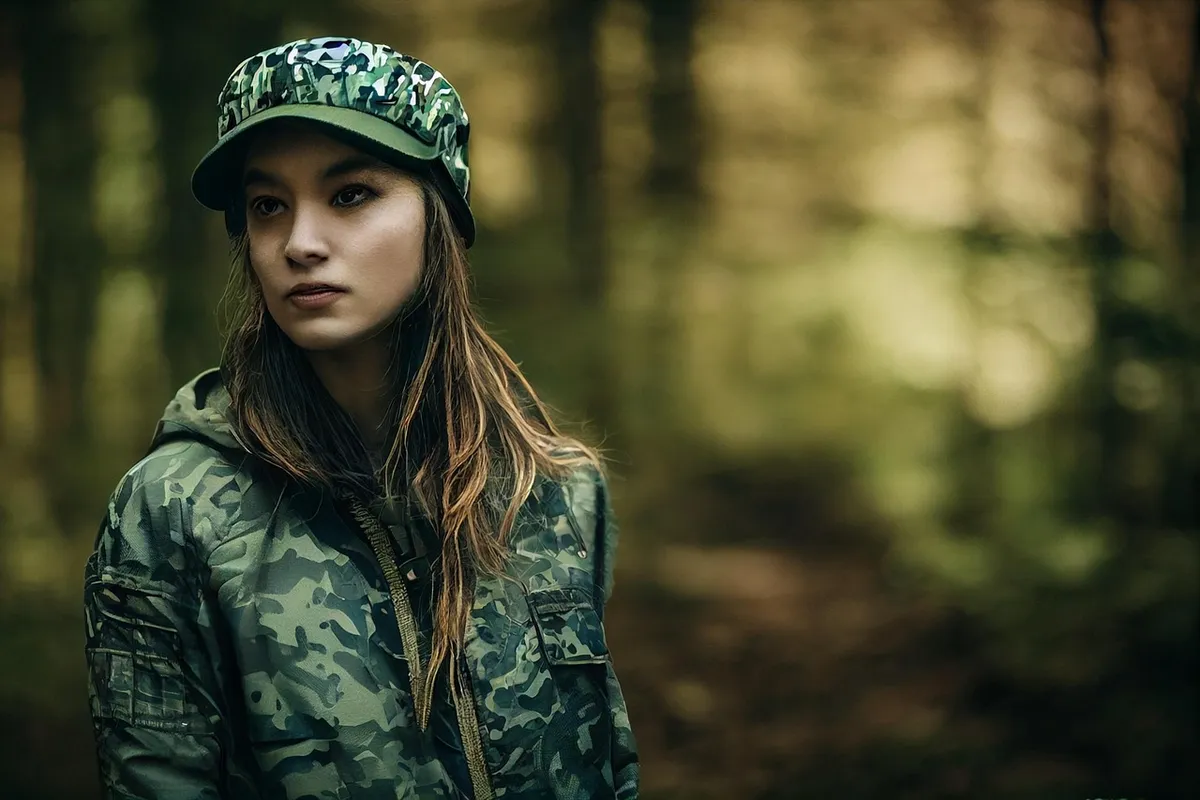 woman, military, soldier, forest ranger, security, amazon, protection, forest, trees, fauna, flora, nature, 3d mockup, brazil