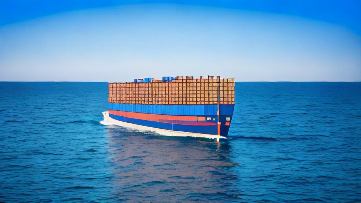 A cargo ship with multiple shipping containers loaded for international trade.